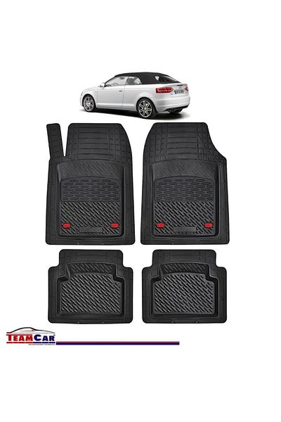 TEAMCAR ® Car Mats Tray Type Compatible with Audi A3 8P Cabriolet (2008–2013)