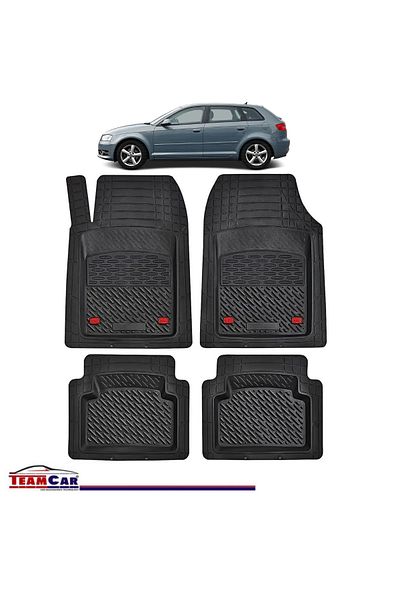 TEAMCAR ® Car Mats Tray Type Compatible Audi A3 8P Hatchback 5 doors (2003–2013)