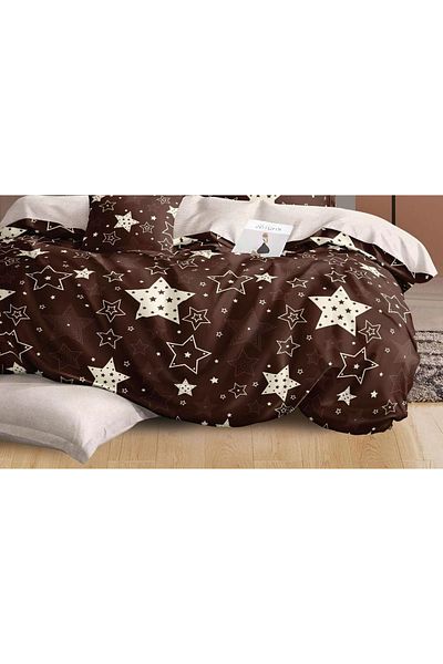 CHIRASO Finet CHIRASO 6-Piece Bedding Set, Double Bed, Stars, Dark Brown