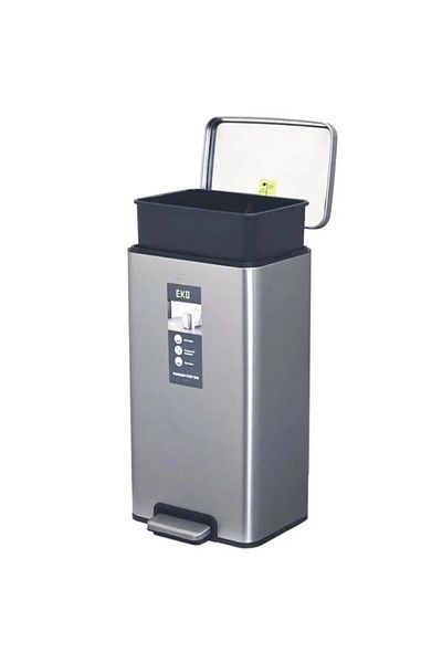 EKO Eco Modern Daas Trash Container, 6 Liters, Steel, EK93611