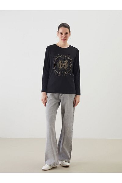 LC Waikiki New Season Crew Neck Printed Women's T-Shirt - S5Ku35Z8
