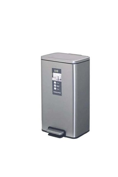EKO Eco Modern Daas Trash Container, 12 Liter, Steel, EK93613