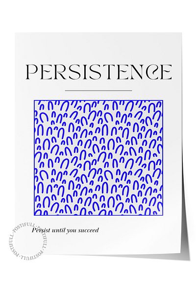 Postifull Frameless Wall Poster, Text, Pattern, Minimalist, Typography-Based, White, Blue Color Poster, 2025