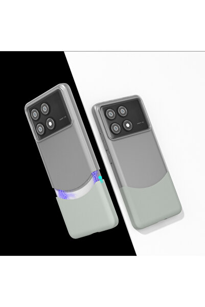 Rivor Xiaomi Poco X6 Pro Uyumlu Kılıf Kamera Çıkıntılı Mıknatıslı 2 Parça İnce Sert Premium Mat Kapak