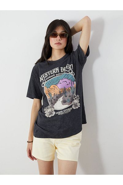 LC Waikiki New Season Crew Neck Printed Women's T-Shirt - S5Ou54Z8