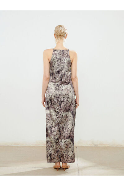 LC Waikiki New Season from Güli̇s Gi̇yi̇m Burgundy Halter Neck Patterned Susp...