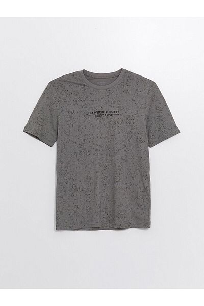 LC Waikiki Crew Neck Short Sleeve Printed Combed Cotton Men's T-Shirt