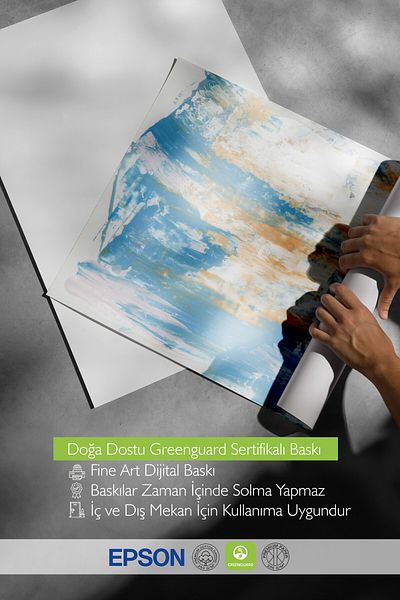 Postifull Poster de perete fără încadrare, abstract, culori, pictură acrilică, expresionist, albastru, culori de pământ Po