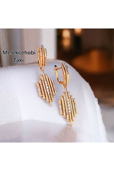 XUPING JEWELRY Melekcehobi Jewelry Xuping Brand Rose Color Dangle Earrings