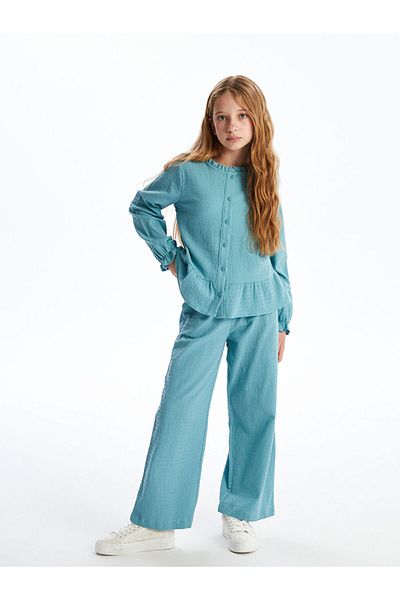 LC Waikiki Elastic Waist Textured Girl's Trousers