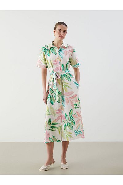 LC Waikiki Lcw Floral Shirt Dress