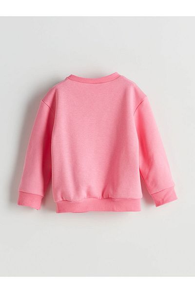 LC Waikiki Crew Neck Text Printed Girl's Sweatshirt