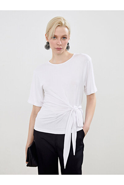 LC Waikiki RMZ GİYİM FARKIYA تي شيرت نسائي بياقة روبا مطاطية