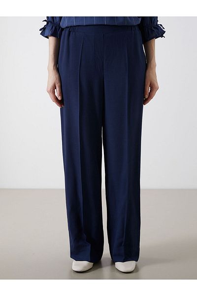LC Waikiki Women's Linen Blended Pants with Elastic Waist