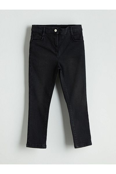 LC Waikiki Girls' Skinny Jean Trousers with Elastic Waist