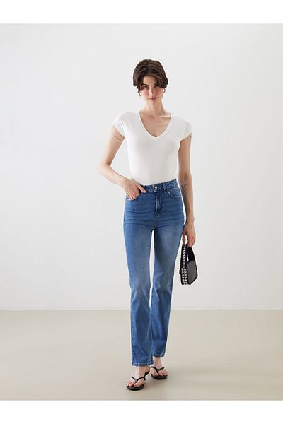 LC Waikiki Crop Flare Women's Jean Pants