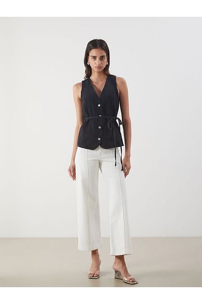 LC Waikiki V-Neck Women's Jean Vest