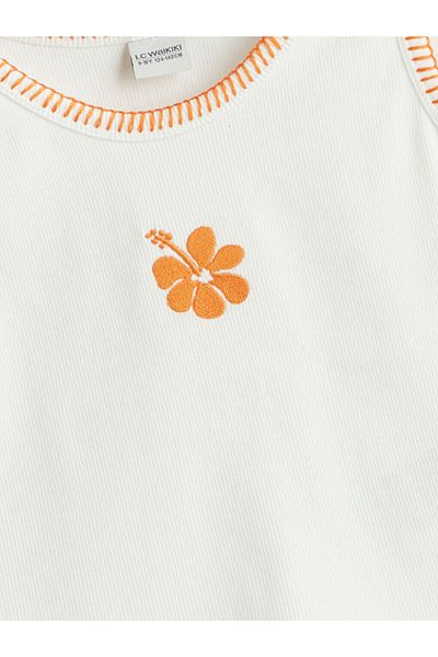 LC Waikiki Lcw Crew Neck Floral Girl's Undershirt