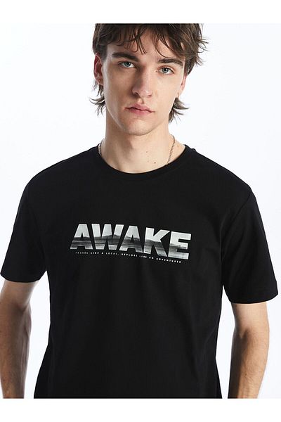 LC Waikiki Crew Neck Short Sleeve Printed Combed Cotton Men's T-Shirt