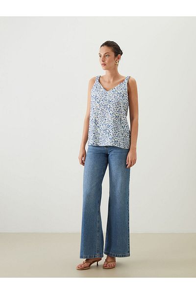 LC Waikiki V-Neck Floral Blouse