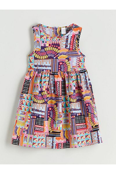 LC Waikiki Crew Neck Girl's Poplin Dress
