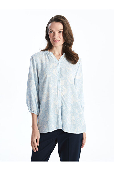 LC Waikiki Rmz Gi̇yi̇m Farkiyla Kaçık Roba Collar Embroidered Women's Blouse