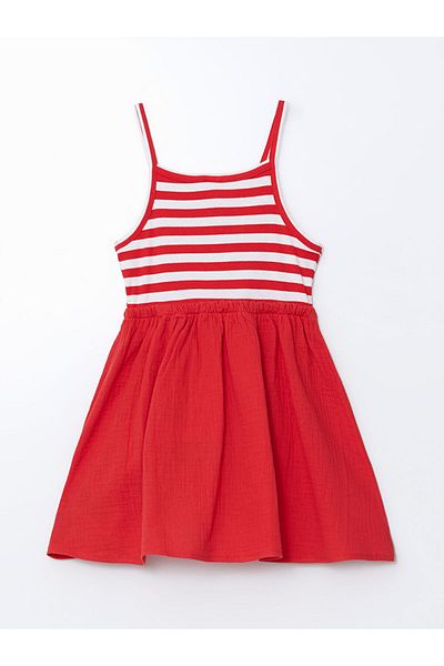 LC Waikiki Heart Embroidered Girl's Camisole Dress