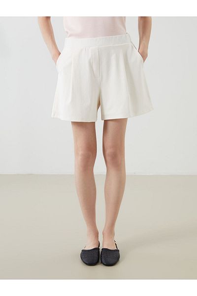 LC Waikiki New Season Elastic Waist Pleated Women's Shorts - S5Q233Z8