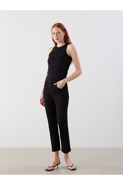 LC Waikiki Women's Athlete with Crew Neck Stones