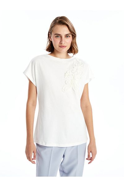 LC Waikiki New Season Crew Neck Embroidered Women's Blouse - S4Og17Z8