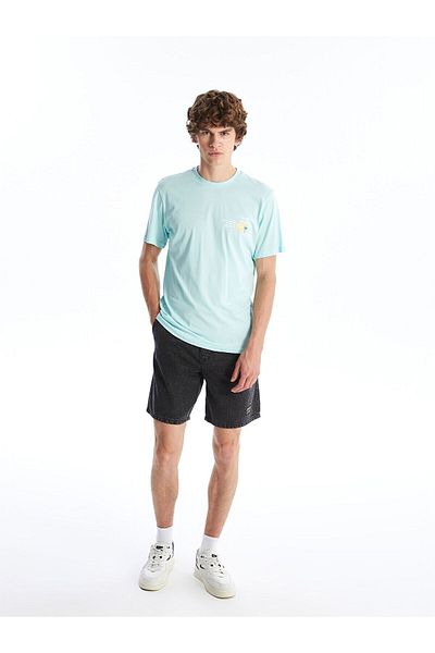 LC Waikiki Crew Neck Short Sleeve Printed Combed Cotton Men's T-Shirt