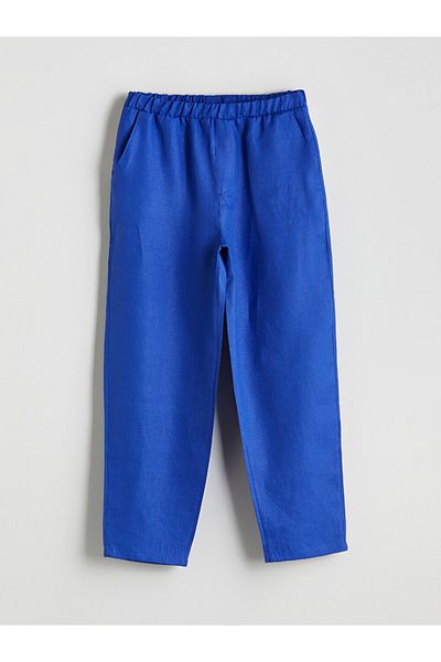 LC Waikiki New Season Elastic Waist Linen Women's Trousers - S5O265Z8
