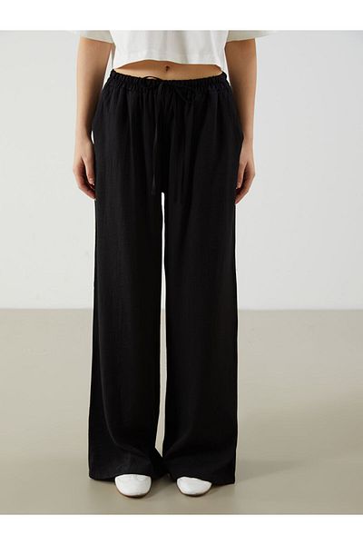 LC Waikiki Wide Leg Women's Trousers with Elastic Waist