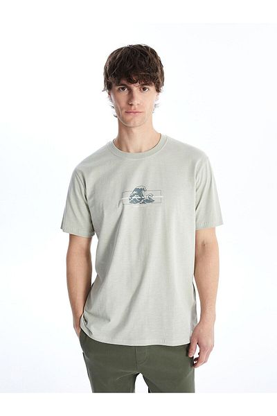 LC Waikiki Crew Neck Short Sleeve Printed Combed Cotton Men's T-Shirt