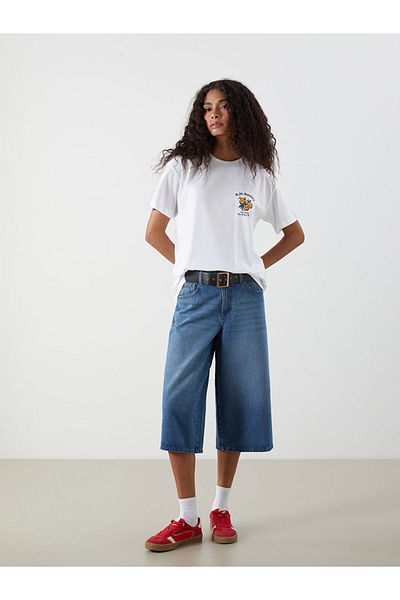 LC Waikiki Tricou de damă cu imprimeu Smiley World cu gât crew