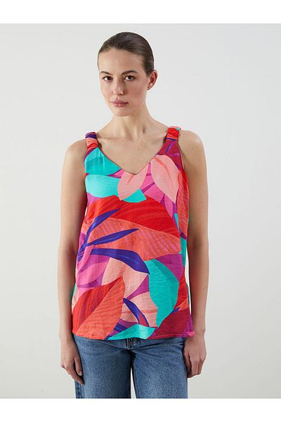 LC Waikiki V-Neck Patterned Blouse