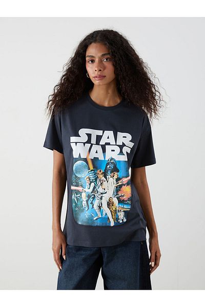 LC Waikiki Tricou pentru damă cu imprimeu Star Wars cu decolteu