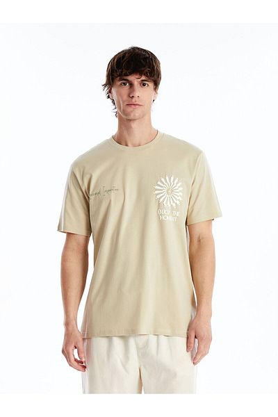 LC Waikiki Crew Neck Short Sleeve Printed Combed Cotton Men's T-Shirt