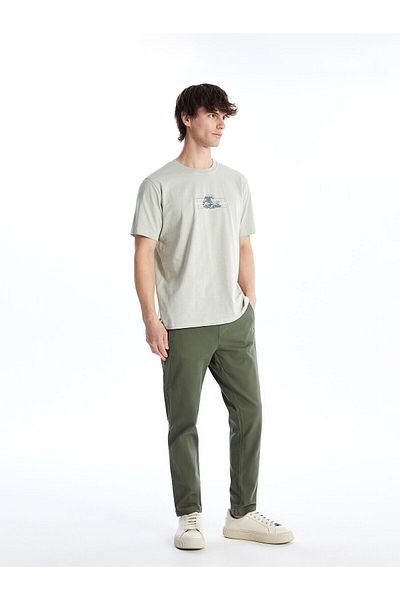 LC Waikiki Crew Neck Short Sleeve Printed Combed Cotton Men's T-Shirt