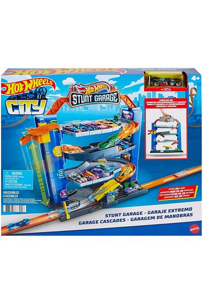 mattel Hot Wheels City Stunt Garage Play Set Gift Idea for Ages 3 to 8 years