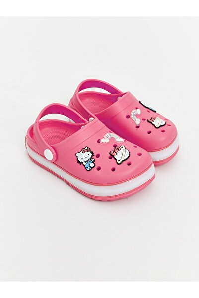 LC Waikiki Pink Printed Girl's Beach Sandals with Lighted Sole