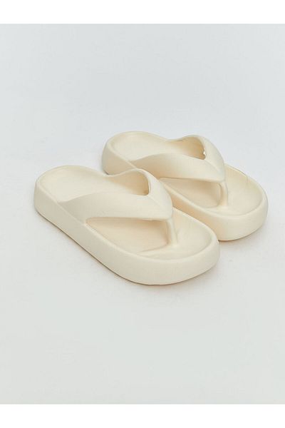 LC Waikiki Lcw Steps White Flip Flops Girls' Slippers