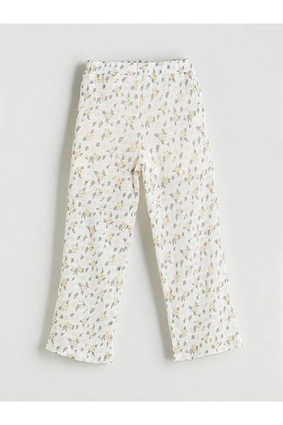 LC Waikiki Elastic Waist Floral Spanish Leg Girl's Tights