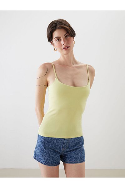 LC Waikiki Lemon Green U Neck Women's Tank Top
