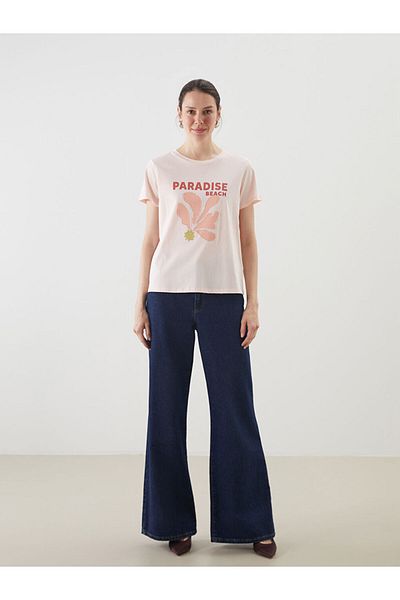 LC Waikiki New Season Crew Neck Printed Women's T-Shirt - S5Fp70Z8