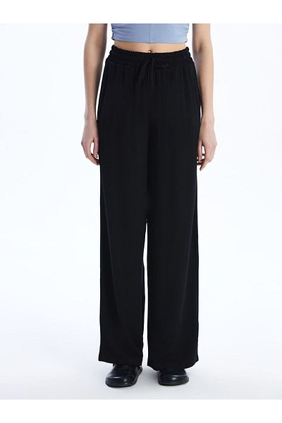 LC Waikiki Wide Leg Women's Trousers with Elastic Waist