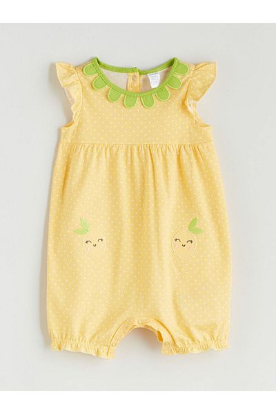 LC Waikiki Embroidered Baby Girl Jumpsuit and Hat