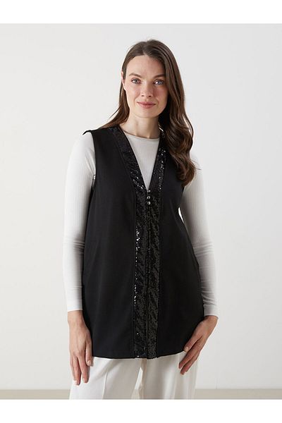 LC Waikiki V-Neck Sequin Women's Vest