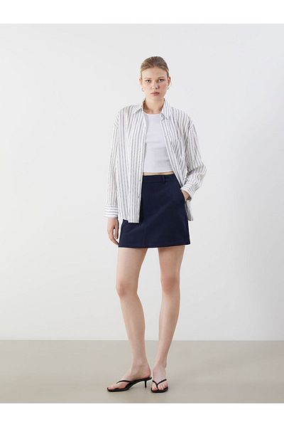 LC Waikiki Lcw Striped Oversize Women's Shirt