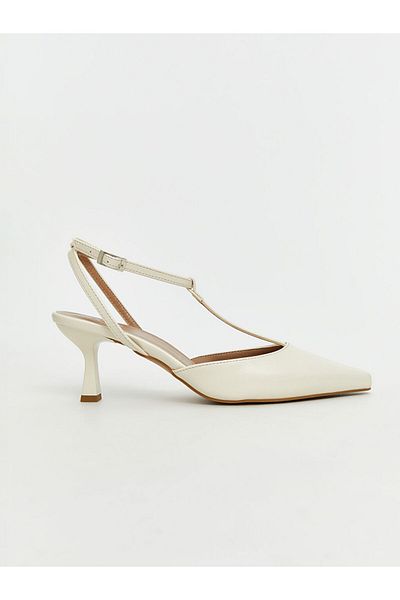LC Waikiki Lcw Steps Beige Pointed Toe Women's Heeled Shoes